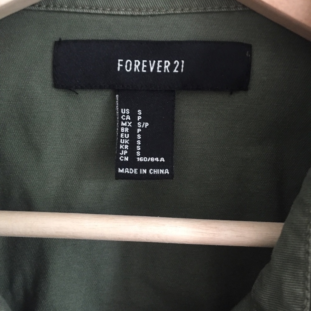 Forever 21 Utility Drawstring Jacket With Patches - image 8